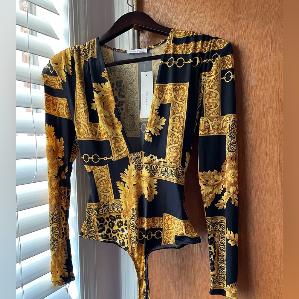 buchona bodysuit elegant versace vibes